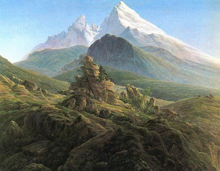 Caspar David Friedrich Der Watzmann Norge oil painting art